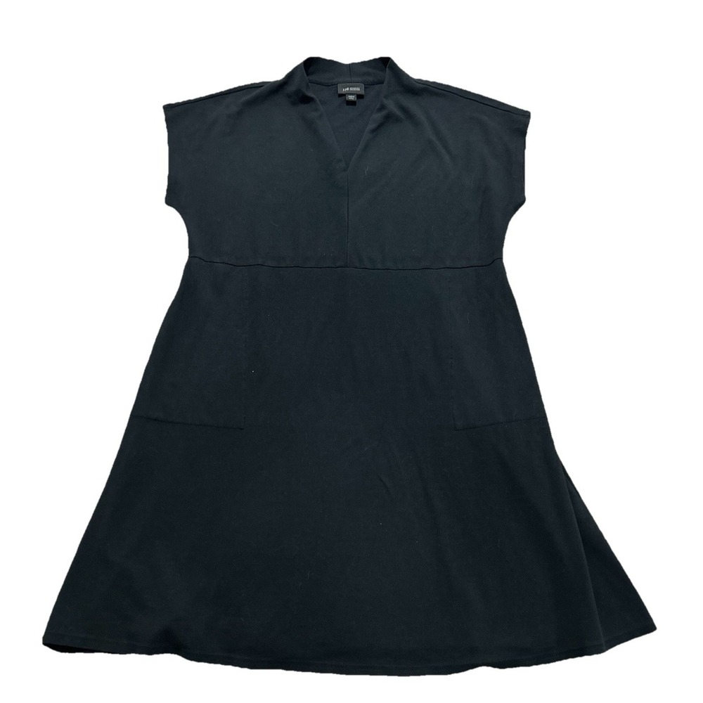 J. Jill Wearever Womens Dress Sz Large Petite Stretch V-Neck Cap Sleeve Pockets
